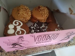 Variety of deliciousness at Voodoo Doughnuts - E 6th St in Austin