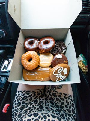 Vegan Dozen (only got 11 😅) at Voodoo Doughnuts - E 6th St in Austin
