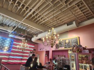 Cool atmosphere at Voodoo Doughnuts - E 6th St in Austin