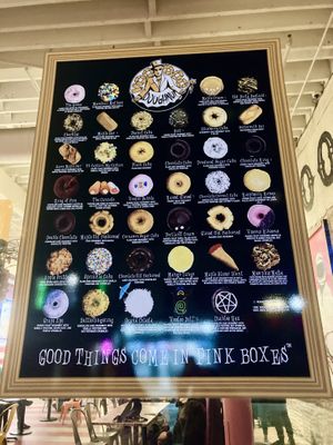 Options (not all of these were their vegan options but I still snapped a pic since it looked cool)  at Voodoo Doughnuts - E 6th St in Austin