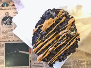 Overwhelming donut names and flavors. Underwhelming compared to just about any other donut shop anywhere, ever. But, great vegan options.  at Voodoo Doughnuts - E 6th St in Austin