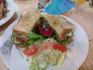 Sanduich de milanesa at Mi Dulce Jacalito in Mexico City
