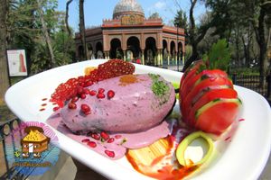 Chile en Nogada Violette de Zarzamora  at Mi Dulce Jacalito in Mexico City