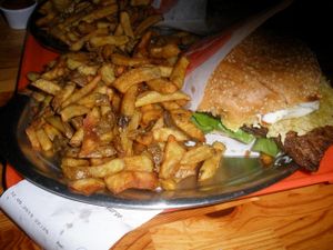 very generous portions!  at Yellow Sunshine in Berlin