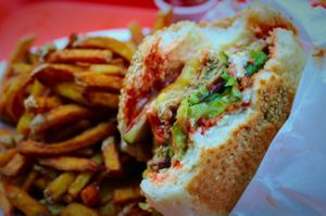 seitan/soyburger at Yellow Sunshine in Berlin