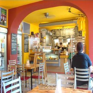 Inside of restaurant at Yellow Sunshine in Berlin