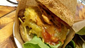 the Mexican w seitan patty at Yellow Sunshine in Berlin