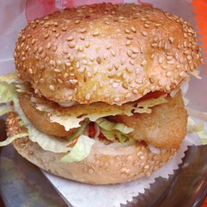 Double 'chicken' burger. Vegan.  at Yellow Sunshine in Berlin