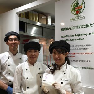 Great staff! at Ginza Raw Life Cafe in Tokyo