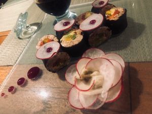 Raw Nori rolls at Fresh in Ubud