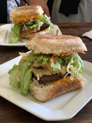 Delicious seitan chivito  at Vegan Wraps in Montevideo