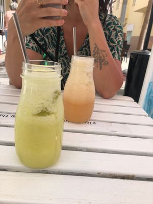 Tasty Juices (5€ each) at H2O Juice Bar & Vegan Cafe in Fuerteventura