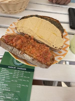 Bruschetta“s  at H2O Juice Bar & Vegan Cafe in Fuerteventura