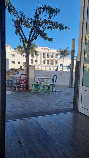 Outside at H2O Juice Bar & Vegan Cafe in Fuerteventura