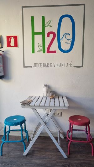 Inside at H2O Juice Bar & Vegan Cafe in Fuerteventura