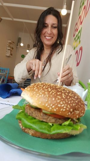 Best Vegan burger  :) at H2O Juice Bar & Vegan Cafe in Fuerteventura