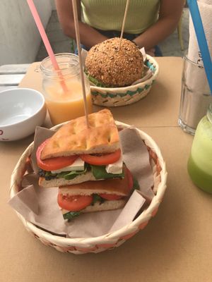 tofu sandwich  at H2O Juice Bar & Vegan Cafe in Fuerteventura