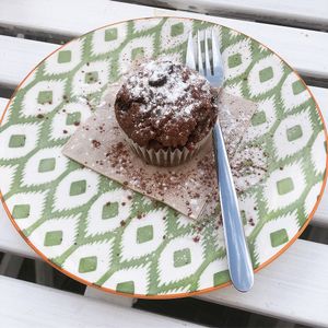 Chocolate muffin at H2O Juice Bar & Vegan Cafe in Fuerteventura