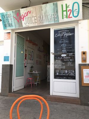 Outside  at H2O Juice Bar & Vegan Cafe in Fuerteventura