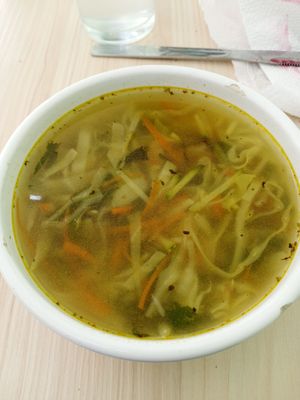 Sopa de verduras at Al Natural in Mexico City