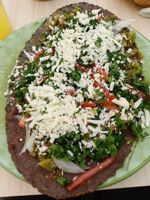 Tlayuda at Al Natural in Mexico City