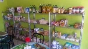 natural products at El Oasis Veggie Food in Tijuana