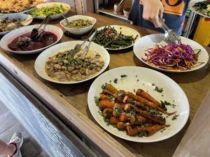 Part of buffet  at Oma Jamu in Canggu