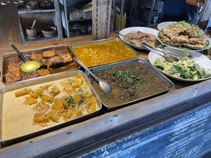 Part of buffet  at Oma Jamu in Canggu