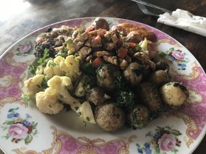 Mix plate (40k)  at Oma Jamu in Canggu