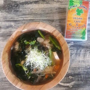 miso soup at Oma Jamu in Canggu