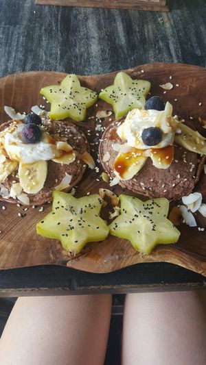 vegan rice pancake  at Oma Jamu in Canggu