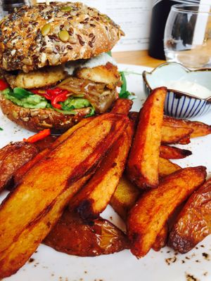 Burger  at Power Plant Cafe in Templestowe