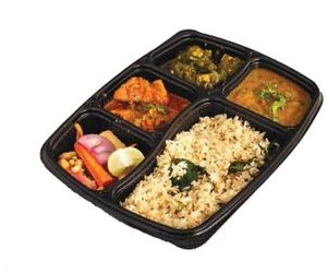 Meal tray at Aniyor Vegetarian Restaurant in Kathmandu