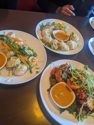 Paneer momos, tandoori momos, veg momos at Aniyor Vegetarian Restaurant in Kathmandu