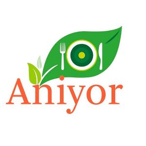 Our beautiful logo signifying Eco-friendship and sustainable living. It is a banyan leaf with a plate, fork and spoon on top. We stand for protecting all life forms equally. at Aniyor Vegetarian Restaurant in Kathmandu