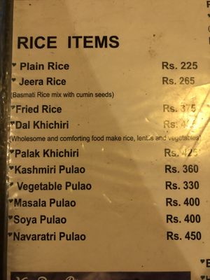 Menù  at Aniyor Vegetarian Restaurant in Kathmandu