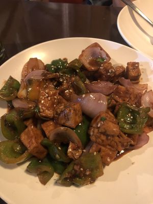 Tofu with veggies   at Aniyor Vegetarian Restaurant in Kathmandu