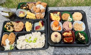 Lunch in the park  at Evah Dining Macrobiotic - JR Hakata in Fukuoka