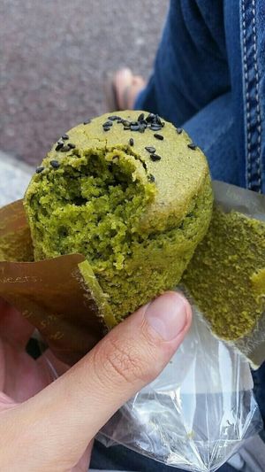 Matcha muffin at Evah Dining Macrobiotic - JR Hakata in Fukuoka