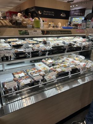 different kinds of bento boxes and other convenience food items😄 at Evah Dining Macrobiotic - JR Hakata in Fukuoka