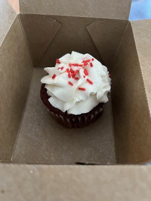 Vegan Cupcake of the day- red velvett  at InfusionTea in Orlando