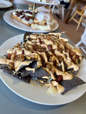 Tempeh nachos #Veganuary at InfusionTea in Orlando