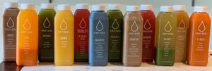 variety of juices at Vitality Juicery in Dublin