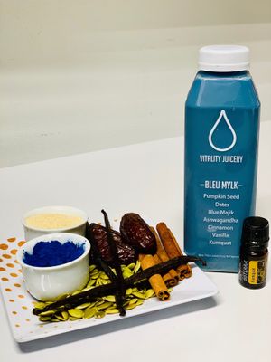 SEED MILK- BLEU MYLK at Vitality Juicery in Dublin