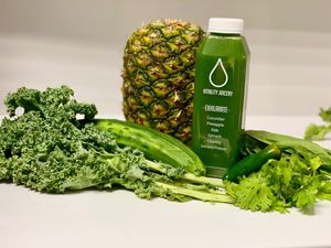 COLD- PRESSED JUICE 
EXHILARATE at Vitality Juicery in Dublin