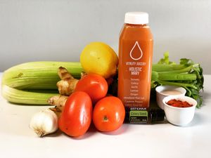 COLD- PRESSED JUICE 
HOLISTIC MARY at Vitality Juicery in Dublin