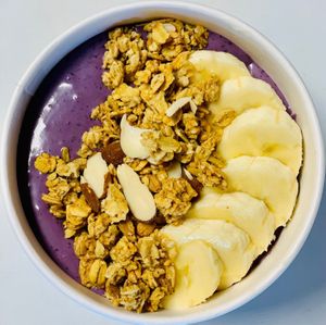ACAI & SMOOTHIE BOWLS- PB &J BOWL (VANILLA ALMOND MILK & BLUEBERRIES) at Vitality Juicery in Dublin