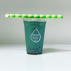 ALL NATUAL BUBBLE TEA- BUTTERFLY PEA LYCHEE MILK TEA at Vitality Juicery in Dublin