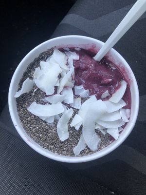 Açaí smoothie bowl with toppings  at Vitality Juicery in Dublin