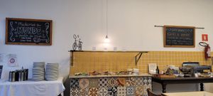 Beginning of buffet at Alcachofra Natural in Sao Paulo